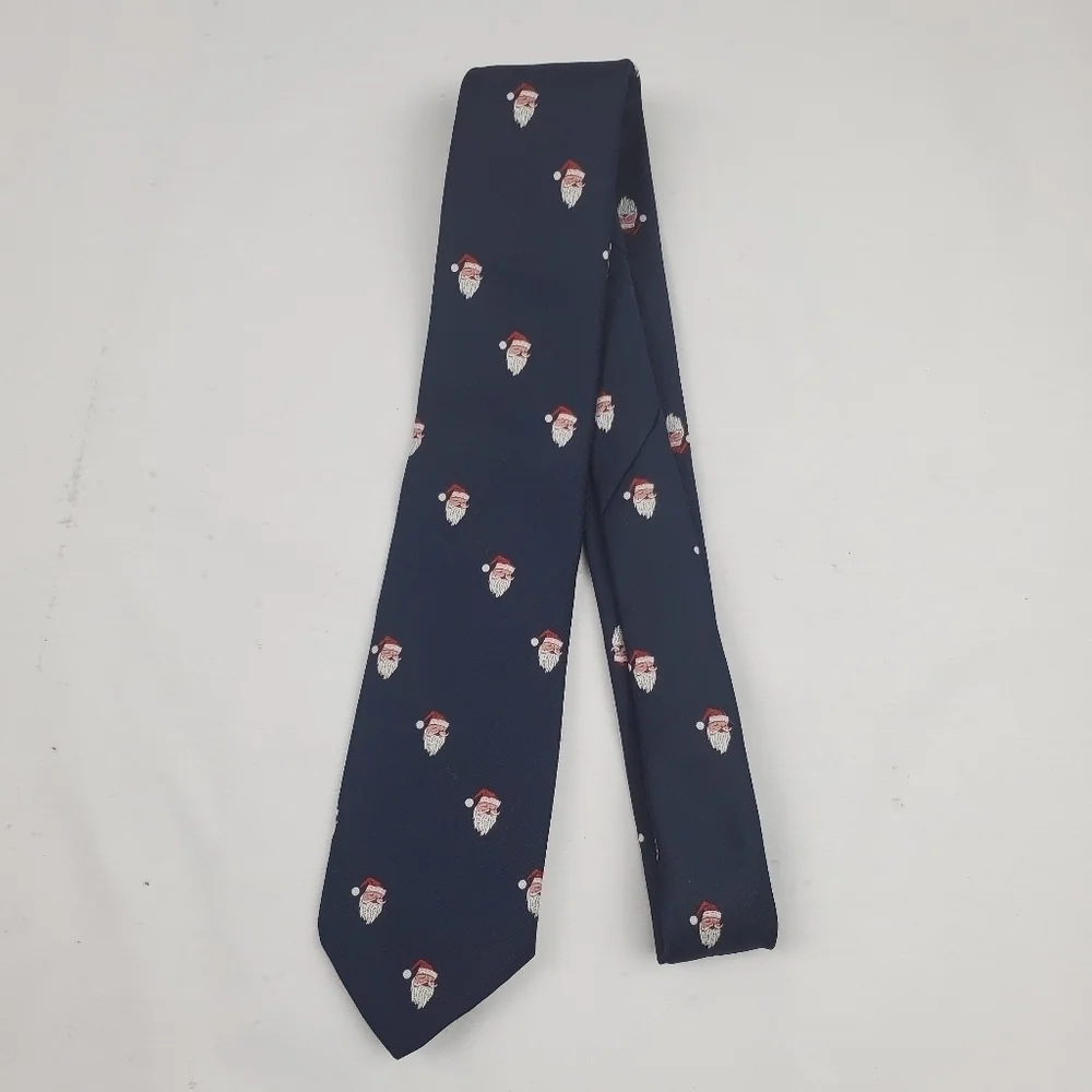 Henry's Men's Shop Fairfield navy Santa skinny‎ tie